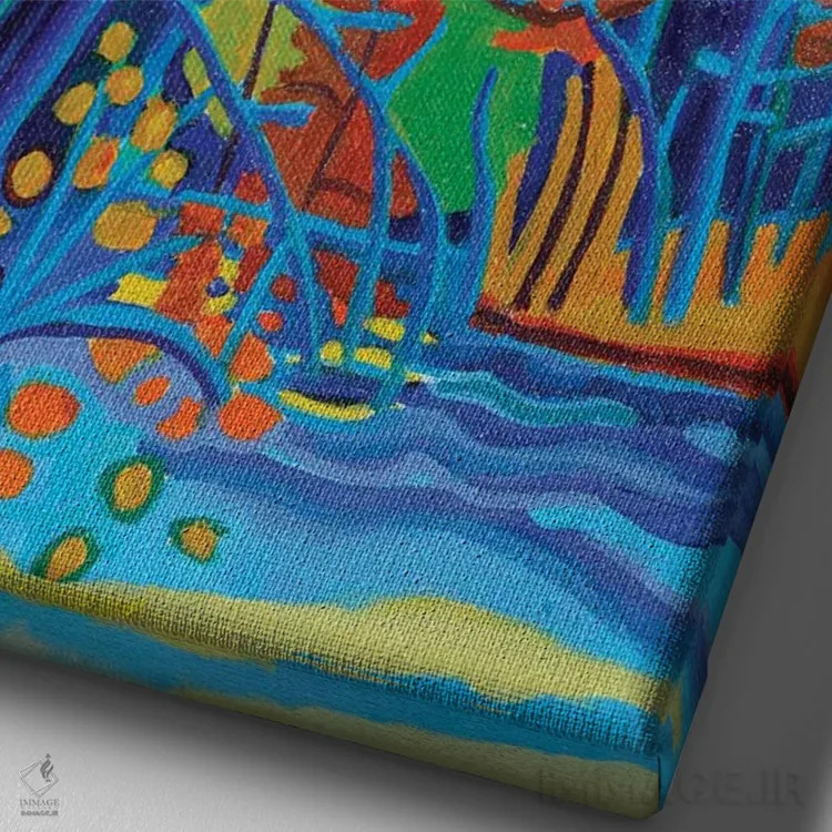 تابلو دکوراتیو مرخصی مساپوآگ اثر دبرا برتون رابینسون - نمای نزدیک بافت بوم