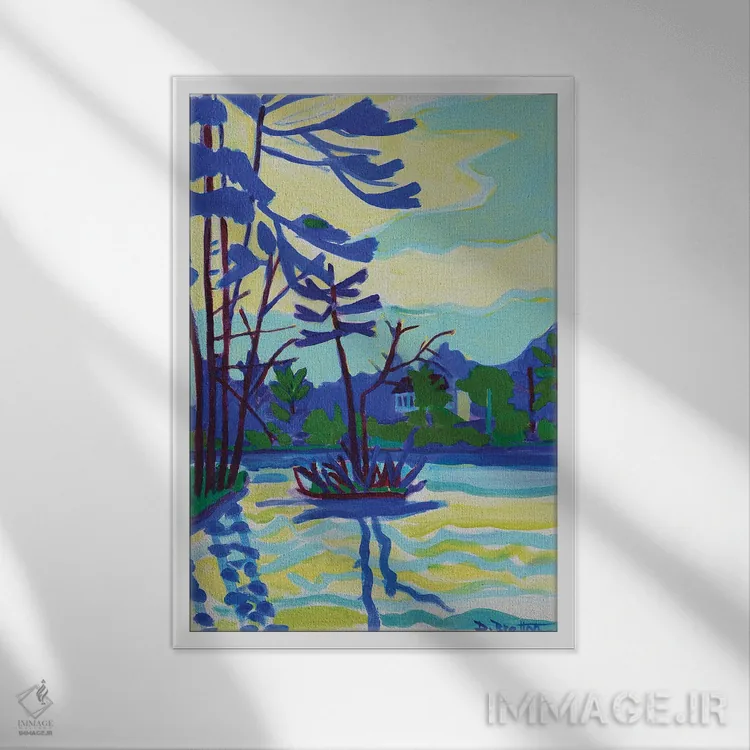 تابلو دکوراتیو جزیره مساپوآگ اثر دبرا برتون رابینسون - نمای قابدار سفید