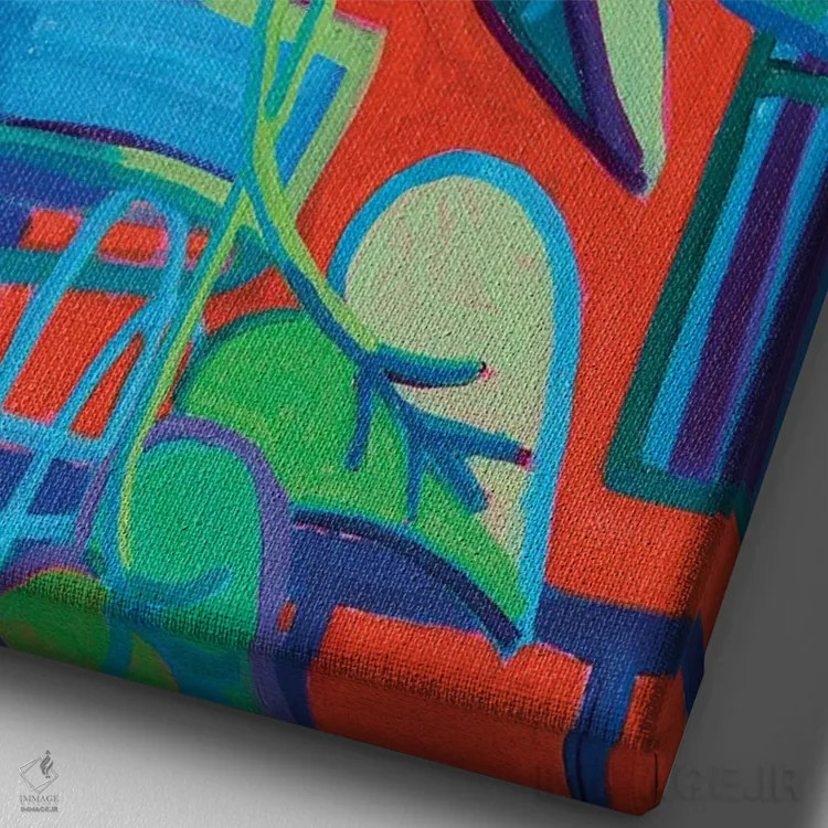 تابلو دکوراتیو پیچک شاوشین اثر دبرا برتون رابینسون - نمای نزدیک بافت بوم