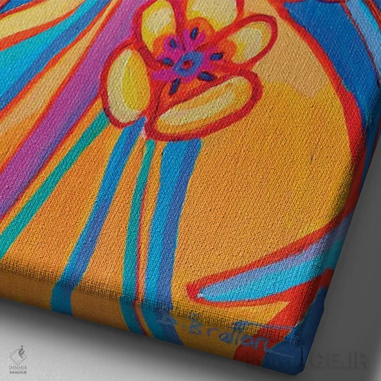 تابلو دکوراتیو لاله های بهاری اثر دبرا برتون رابینسون - نمای نزدیک بافت بوم