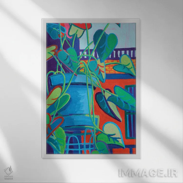 تابلو دکوراتیو پیچک شاوشین اثر دبرا برتون رابینسون - نمای قابدار سفید