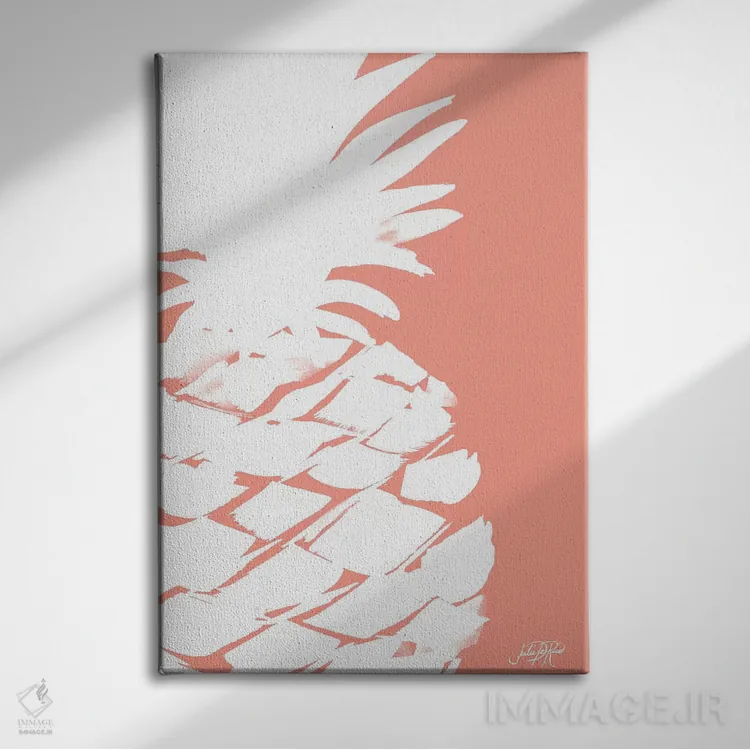 تابلو دکوراتیو آناناس مدرن II اثر جولی دریسه - نمای روبهرو روی دیوار