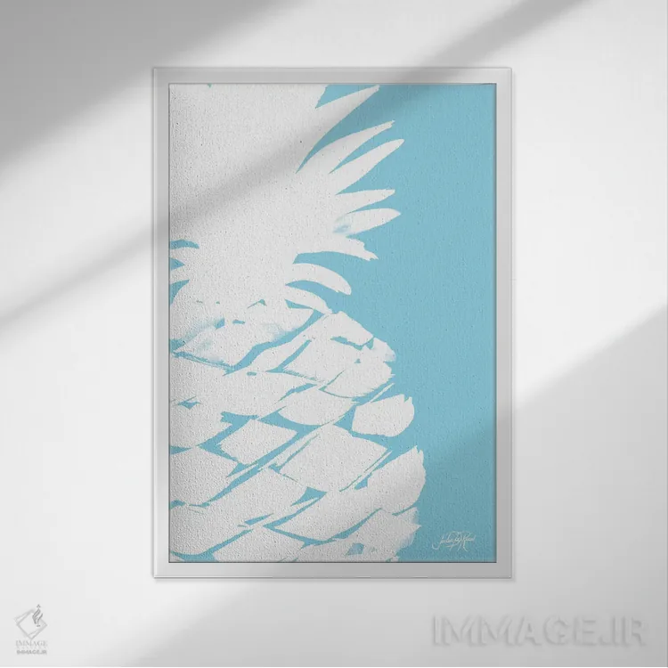 تابلو دکوراتیو آناناس مدرن I اثر جولی دریسه - نمای قابدار سفید