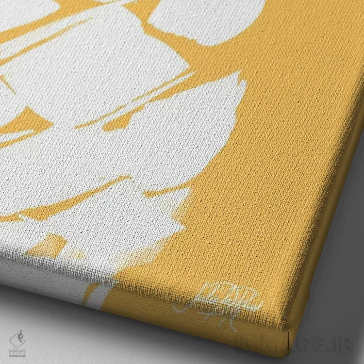 تابلو دکوراتیو آناناس مدرن III اثر جولی دریسه - نمای نزدیک بافت بوم