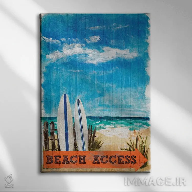 تابلو دکوراتیو ورودی ساحل اثر جولی دریسه - نمای روبهرو روی دیوار