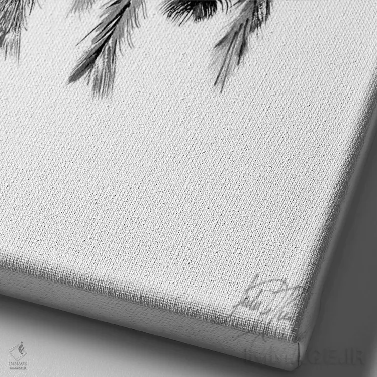 تابلو دکوراتیو گیرنده رویا در نیمه شب تاریک I اثر جولی دریسه - نمای نزدیک بافت بوم