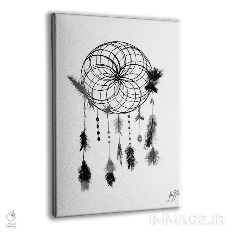 تابلو دکوراتیو گیرنده رویا در نیمه شب تاریک II اثر جولی دریسه - نمای پرسپکتیو محصول