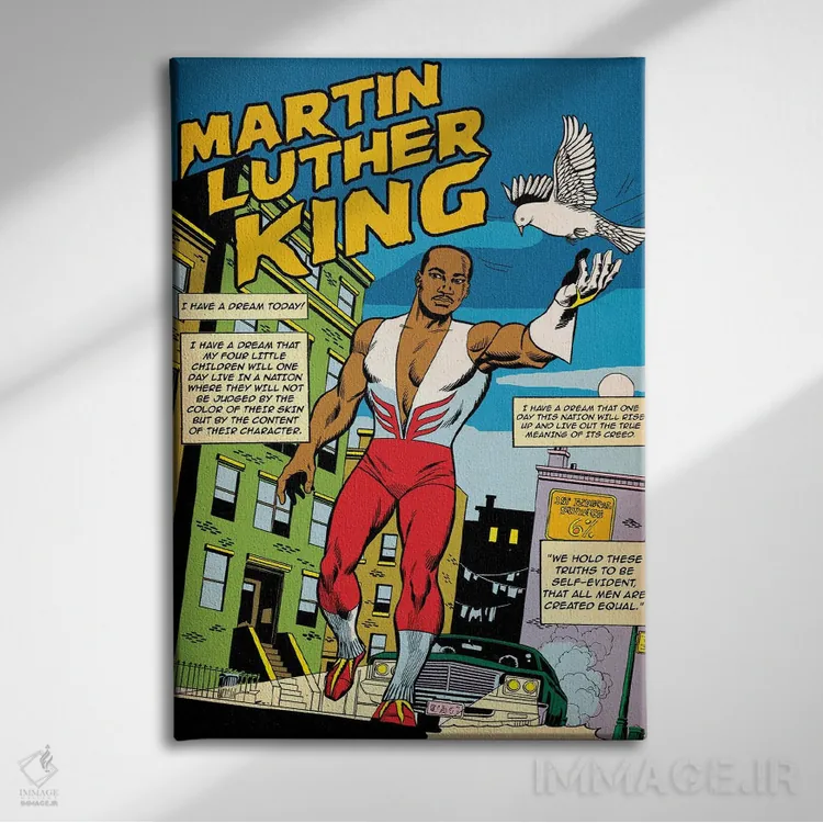 تابلو دکوراتیو پادشاه اثر ادز لیبیتوم - نمای روبهرو روی دیوار