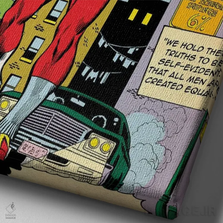 تابلو دکوراتیو پادشاه اثر ادز لیبیتوم - نمای نزدیک بافت بوم