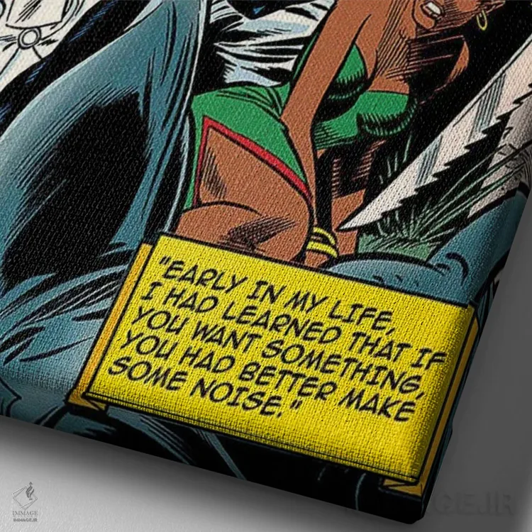 تابلو دکوراتیو ایکس اثر ادز لیبیتوم - نمای نزدیک بافت بوم