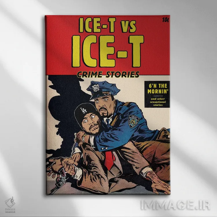 تابلو دکوراتیو آیس تی در مقابل آیس تی اثر ادز لیبیتوم - نمای روبهرو روی دیوار