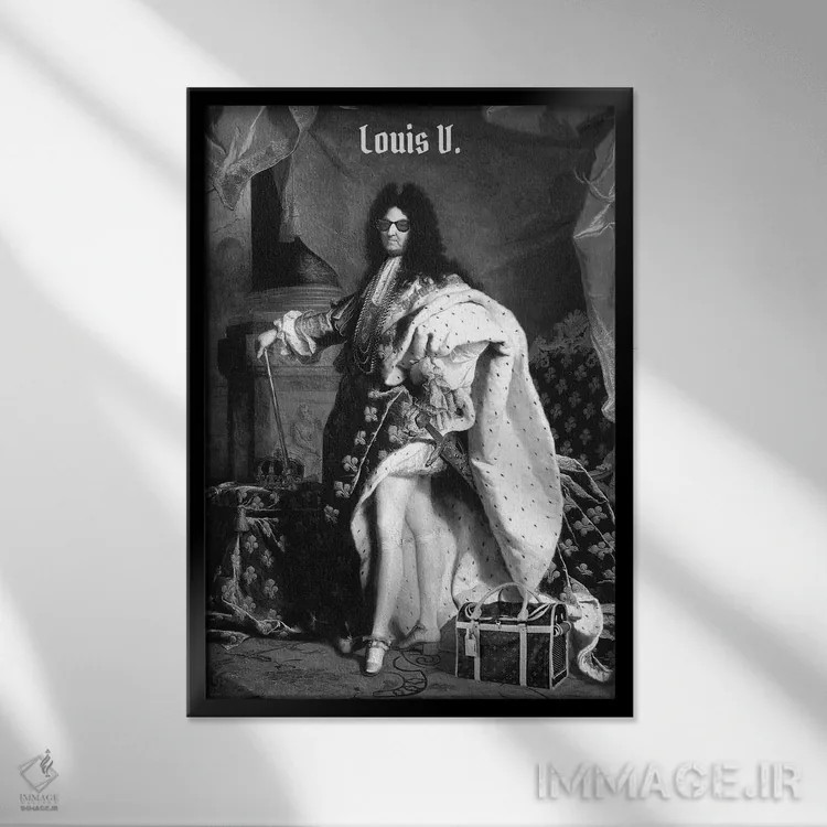 تابلو دکوراتیو لویی وی اثر ادز لیبیتوم - نمای قابدار مشکی