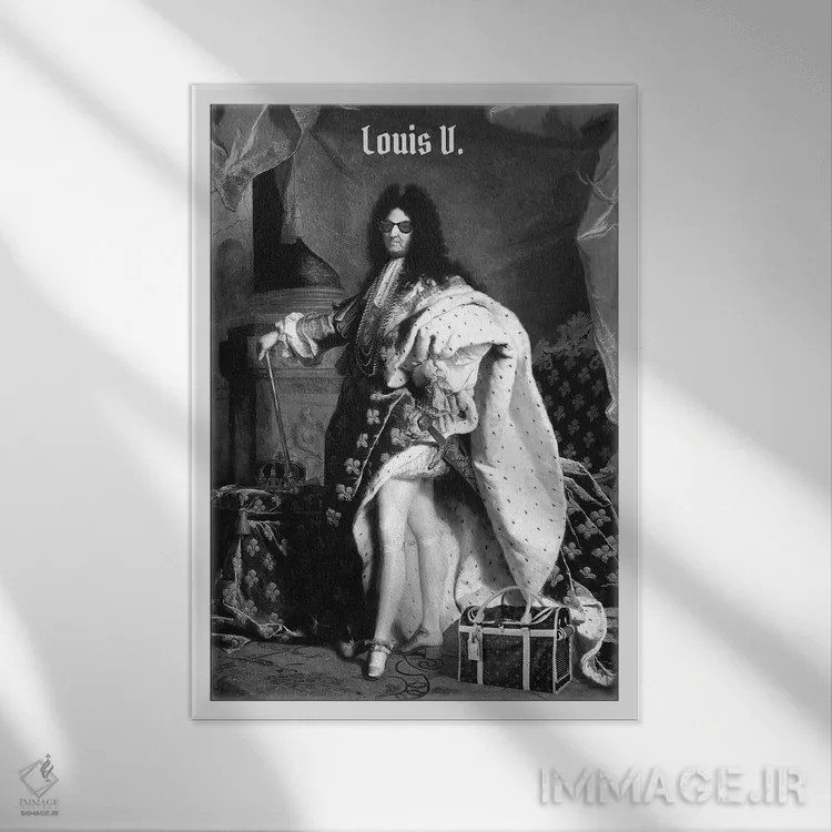 تابلو دکوراتیو لویی وی اثر ادز لیبیتوم - نمای قابدار سفید