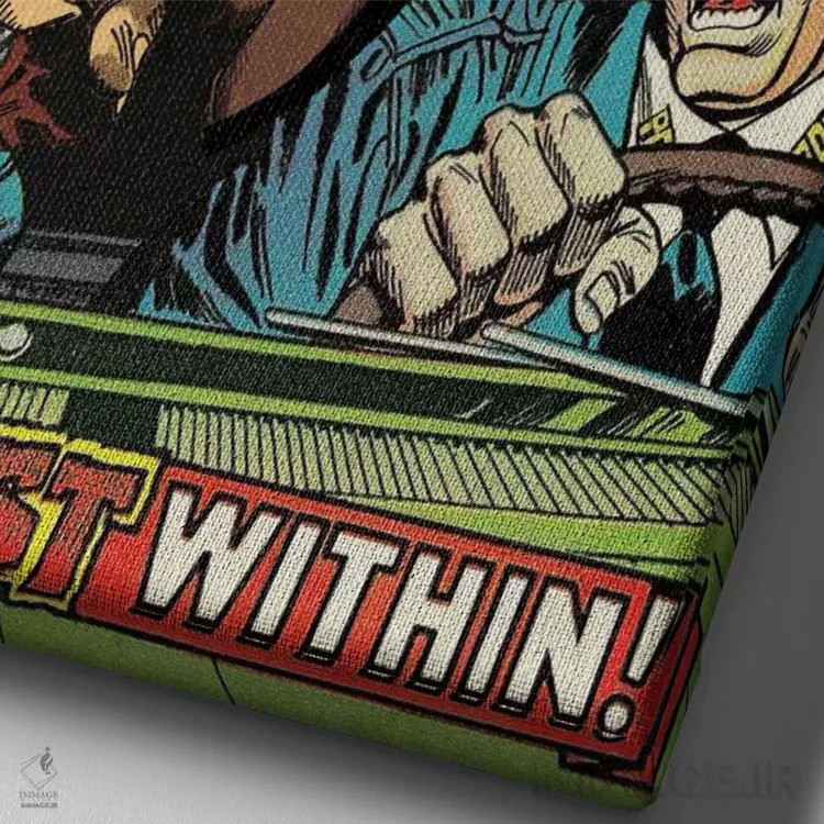 تابلو دکوراتیو اسنوپ داگ اثر ادز لیبیتوم - نمای نزدیک بافت بوم