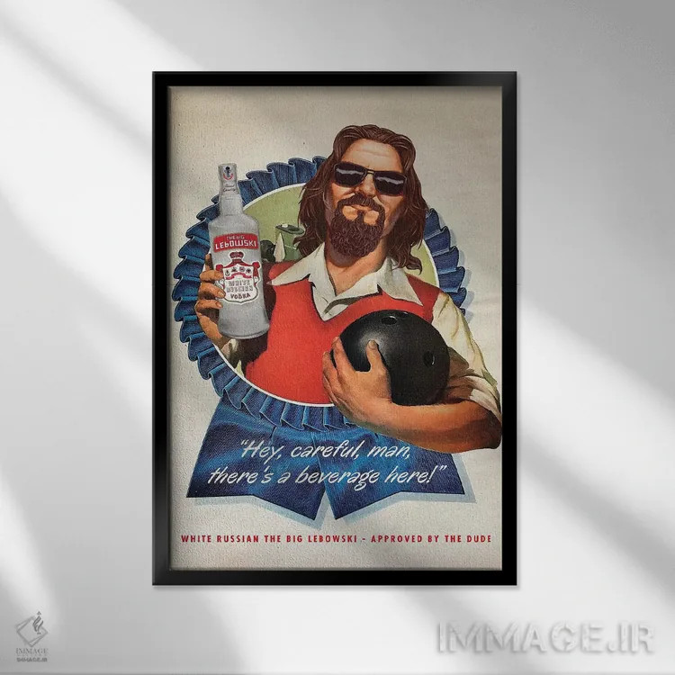 تابلو دکوراتیو شخصیت "دود" اثر ادز لیبیتوم - نمای قابدار مشکی