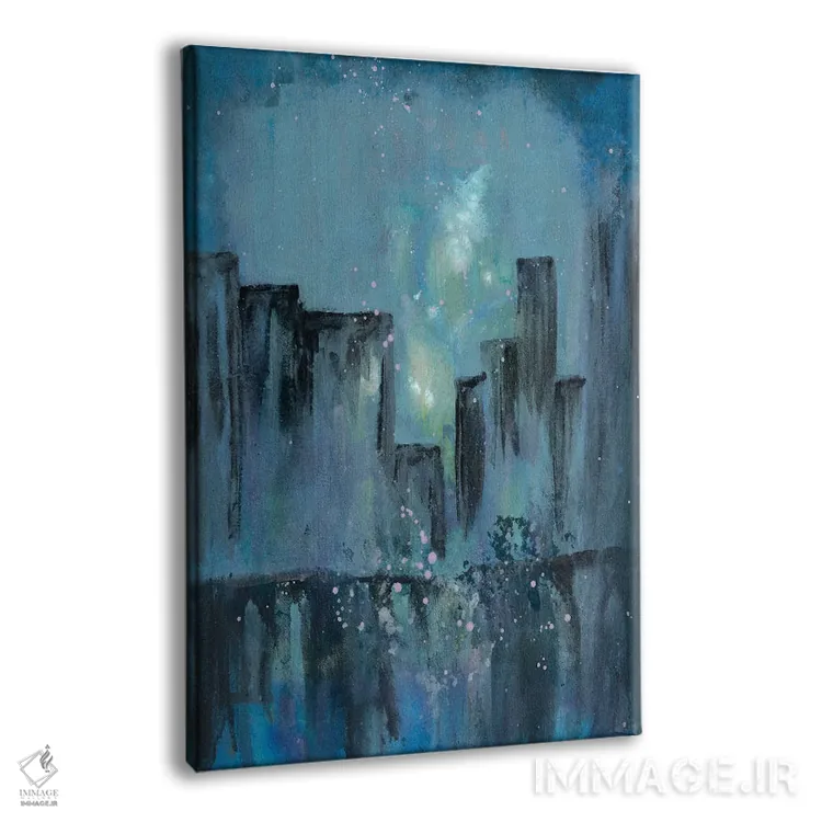 تابلو انتزاعی شب های شهری ۱ اثر دوریس شرست - نمای پرسپکتیو محصول