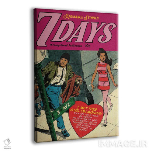 تابلو دکوراتیو هفت روز اثر ادز لیبیتوم - نمای پرسپکتیو محصول