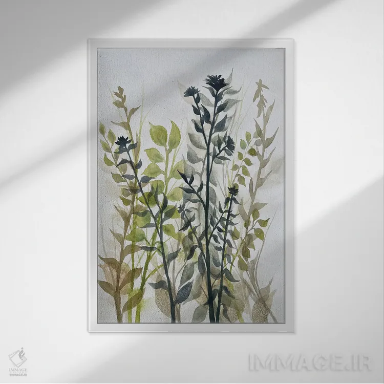 تابلو مدرن دستیابی به ارتفاعات ۱ اثر دوریس شرست - نمای قابدار سفید