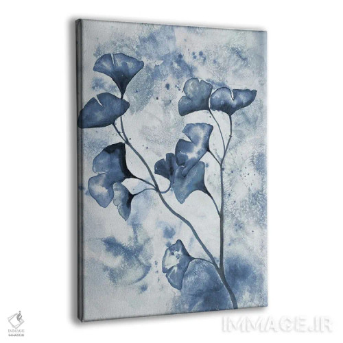تابلو دکوراتیو جینکوی آغشته به نیلی ۱ اثر دوریس شرست - نمای پرسپکتیو محصول