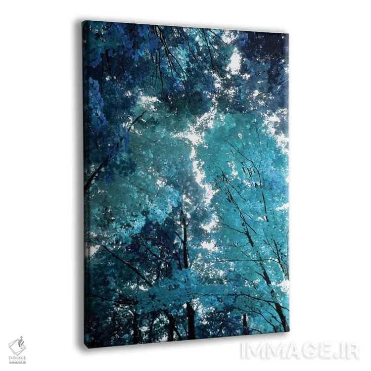 تابلو دکوراتیو جنگل آبی ۱ اثر درک اسکات - نمای پرسپکتیو محصول