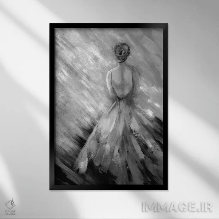 تابلو دکوراتیو ملکه رقص ۳ اثر دوریس شرست - نمای قابدار مشکی
