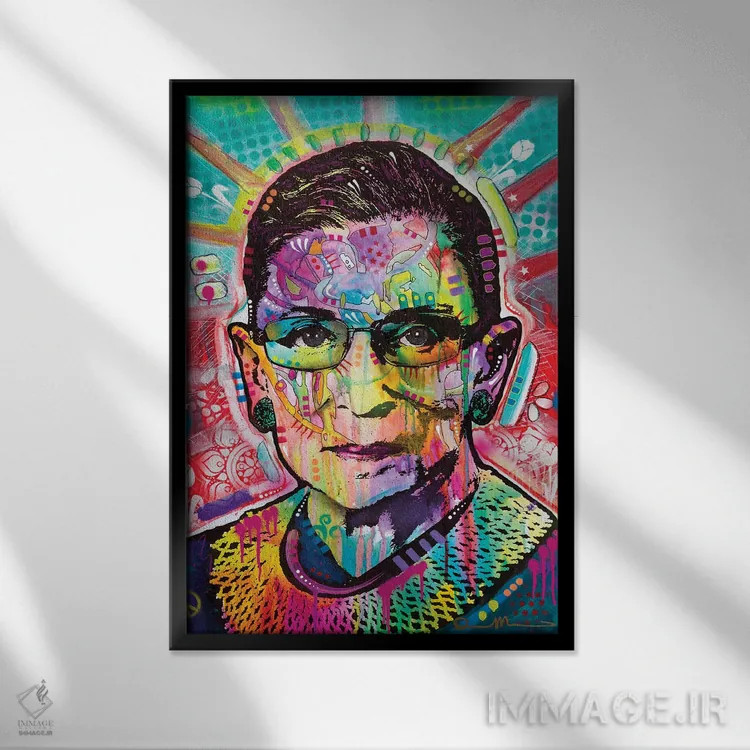 تابلو دکوراتیو روث بیدر گینزبرگ اثر باور روسو - نمای قابدار مشکی