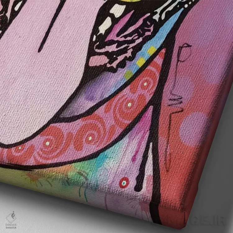 تابلو دکوراتیو امپراتوری اثر باور روسو - نمای نزدیک بافت بوم