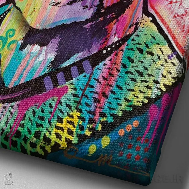 تابلو دکوراتیو روث بیدر گینزبرگ اثر باور روسو - نمای نزدیک بافت بوم