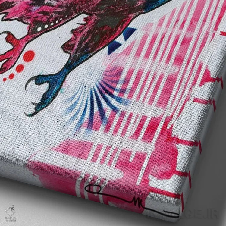 تابلو دکوراتیو عقاب سرسفید آمریکایی اثر باور روسو - نمای نزدیک بافت بوم