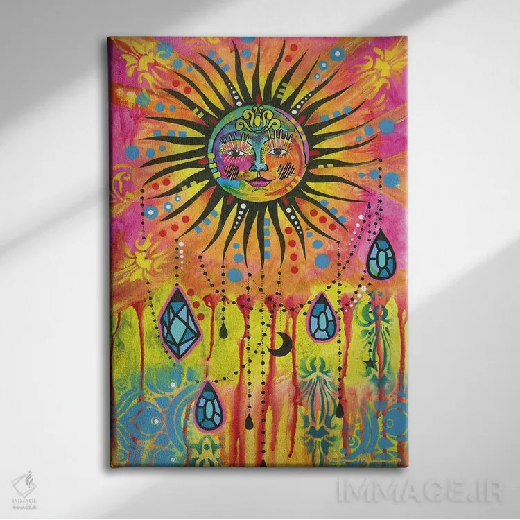 تابلو دکوراتیو تعادل کیهانی ۳ اثر باور روسو - نمای روبهرو روی دیوار