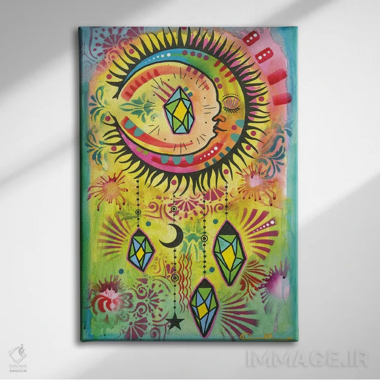 تابلو دکوراتیو تعادل کیهانی ۲ اثر باور روسو - نمای روبهرو روی دیوار