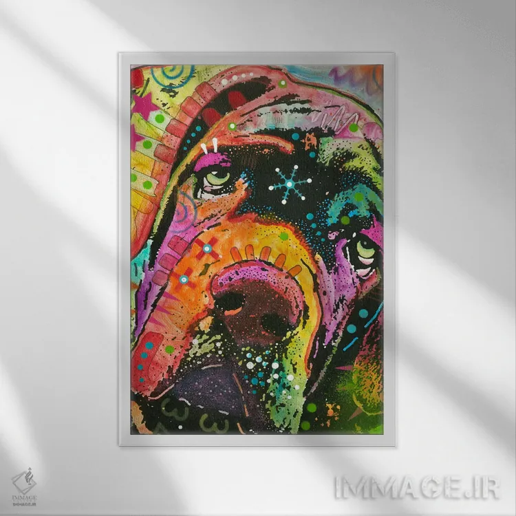 تابلو دکوراتیو اوه؟ صورت آویزان اثر باور روسو - نمای قابدار سفید