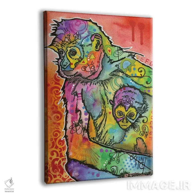 تابلو دکوراتیو میمون ۱ اثر باور روسو - نمای پرسپکتیو محصول