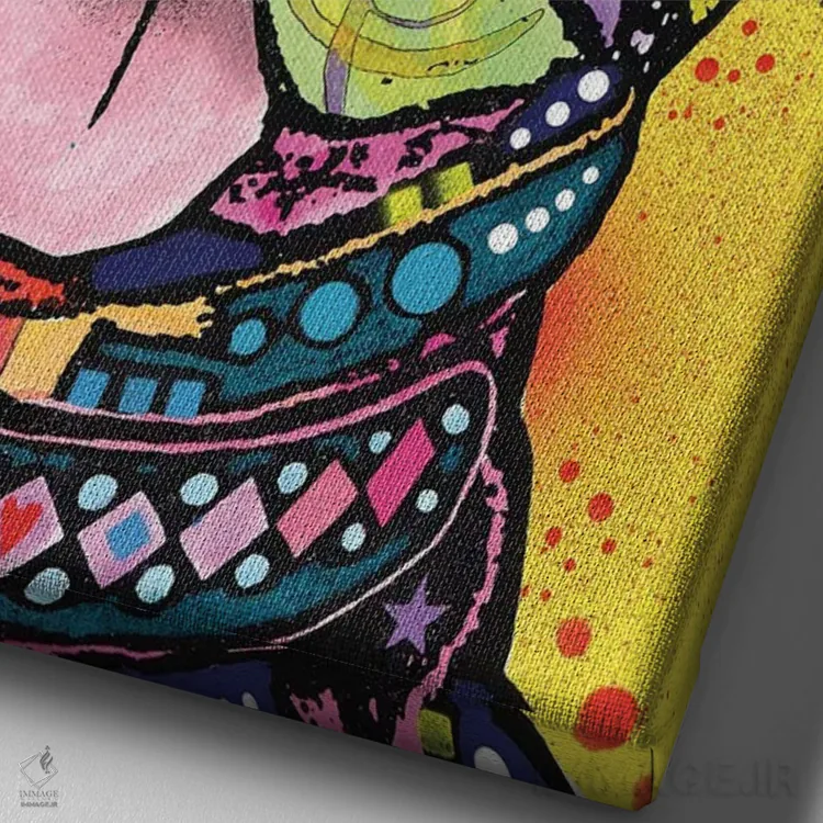 تابلو دکوراتیو سگ های نجات یافته نژاد مورد علاقه من هستند اثر باور روسو - نمای نزدیک بافت بوم