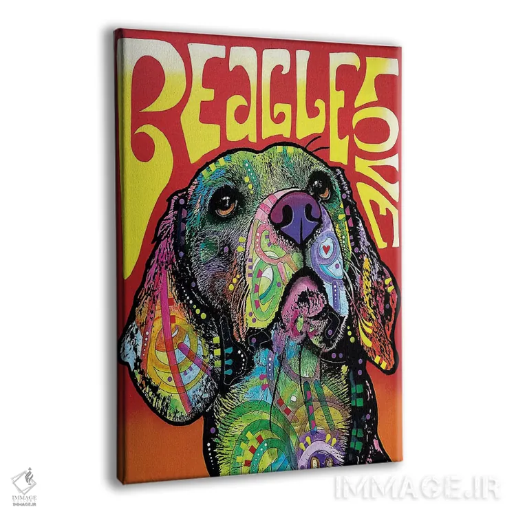 تابلو دکوراتیو عشق بیگل اثر باور روسو - نمای پرسپکتیو محصول