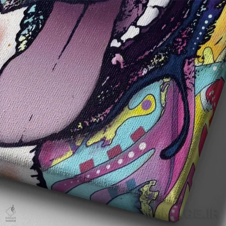 تابلو دکوراتیو مالینویز اثر باور روسو - نمای نزدیک بافت بوم