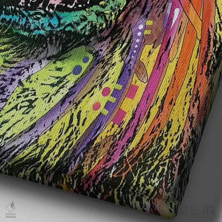 تابلو دکوراتیو ساموید اثر باور روسو - نمای نزدیک بافت بوم