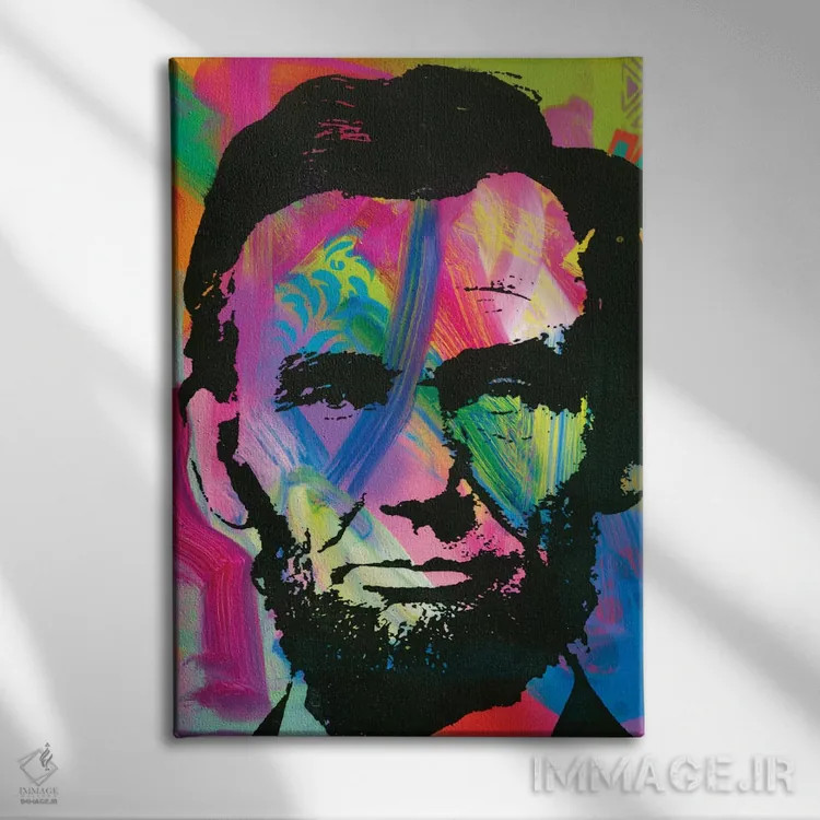 تابلو دکوراتیو آبراهام لینکلن ۱ اثر باور روسو - نمای روبهرو روی دیوار