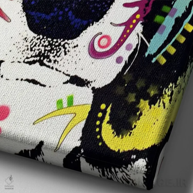 تابلو دکوراتیو چهار بیگل اثر باور روسو - نمای نزدیک بافت بوم