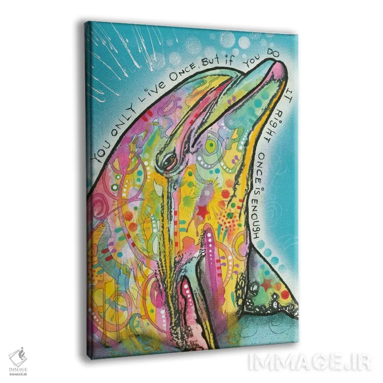 تابلو دکوراتیو دلفین اثر باور روسو - نمای پرسپکتیو محصول