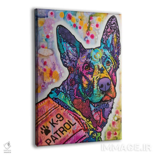 تابلو دکوراتیو گشت سگ پلیس ۳ اثر باور روسو - نمای پرسپکتیو محصول