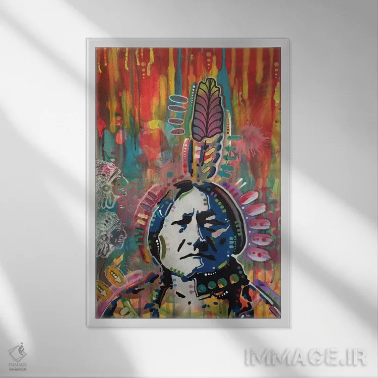 تابلو دکوراتیو سیتینگ بول ۱ اثر باور روسو - نمای قابدار سفید