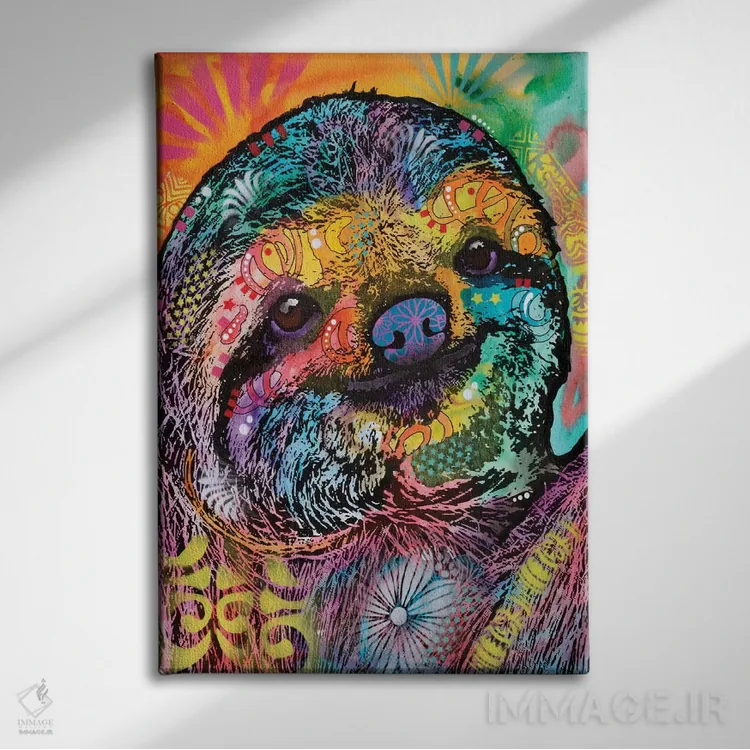 تابلو دکوراتیو تنبل اثر باور روسو - نمای روبهرو روی دیوار