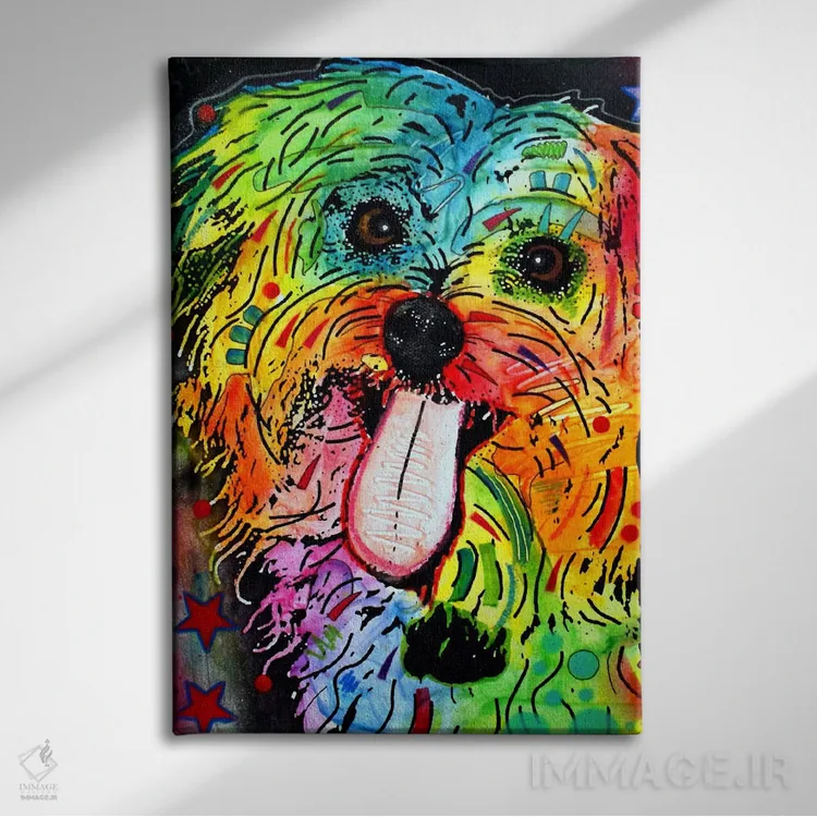 تابلو دکوراتیو شیه تزو اثر باور روسو - نمای روبهرو روی دیوار