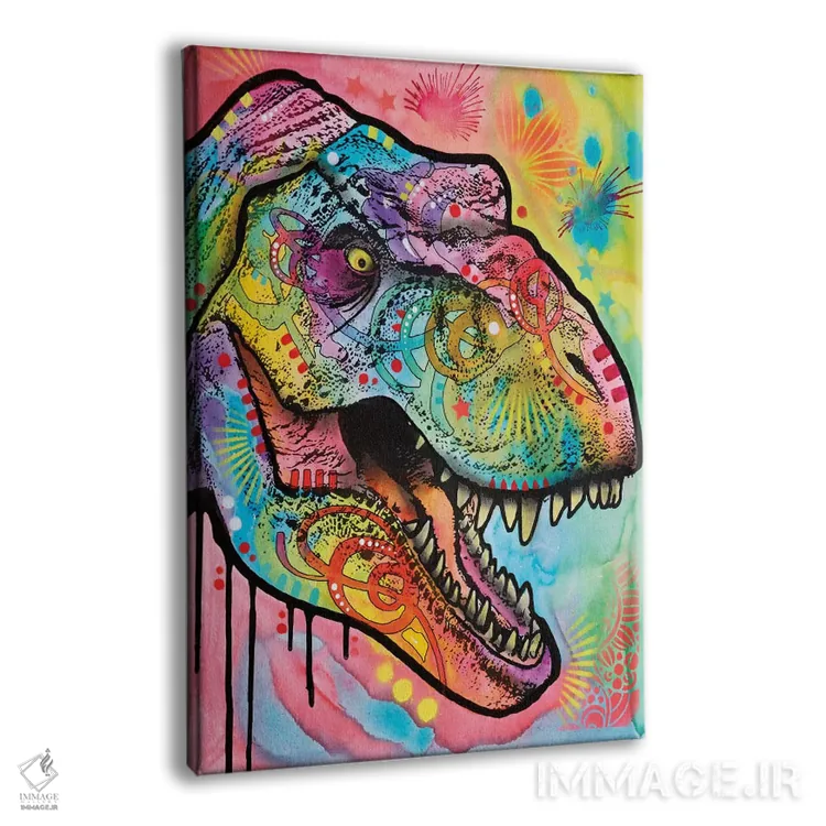 تابلو دکوراتیو تی رکس ۱ اثر باور روسو - نمای پرسپکتیو محصول