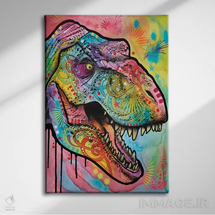 تابلو دکوراتیو تی رکس ۱ اثر باور روسو - نمای روبهرو روی دیوار