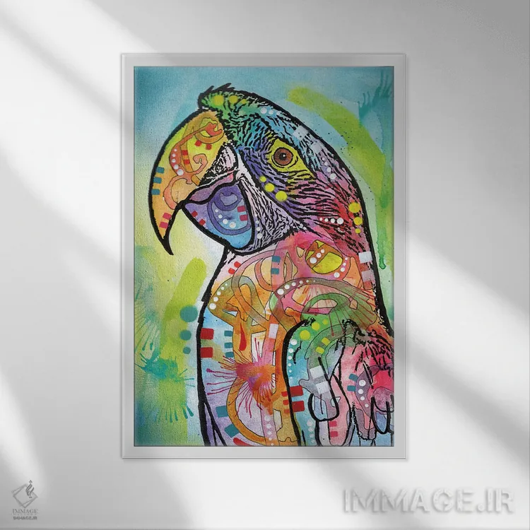 تابلو دکوراتیو ماکائو اثر باور روسو - نمای قابدار سفید