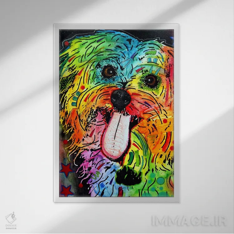 تابلو دکوراتیو شیه تزو اثر باور روسو - نمای قابدار سفید