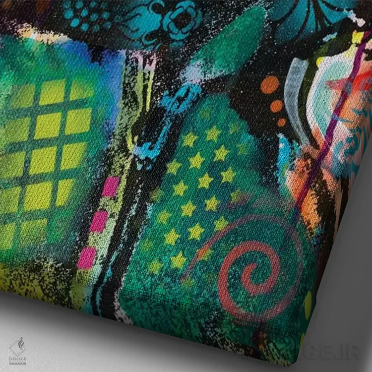 تابلو دکوراتیو چه گوارا اثر باور روسو - نمای نزدیک بافت بوم