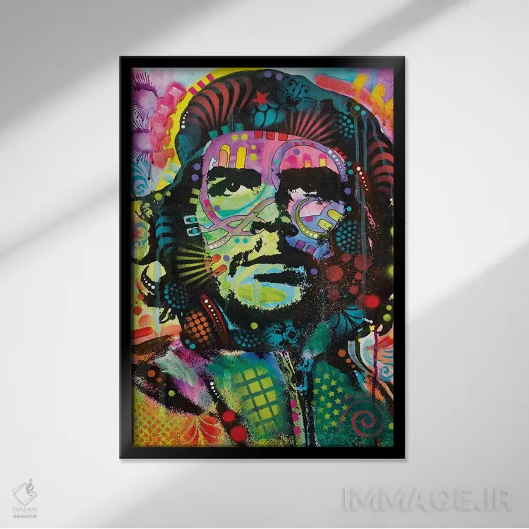 تابلو دکوراتیو چه گوارا اثر باور روسو - نمای قابدار مشکی